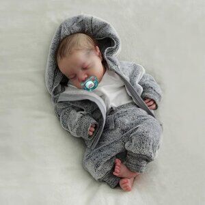 🆕17 Inch Boys Full Body Vinyl  Realistic with Toy Newborn Reborn Baby Doll